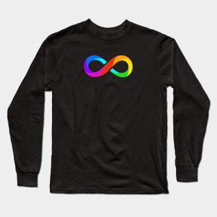 Neurodiversity, The rainbow infinity sign Long Sleeve T-Shirt